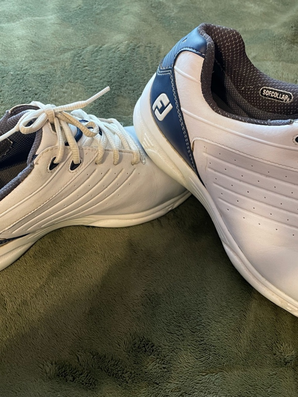 FootJoy Men’s White and Navy Athletic Golf Shoes